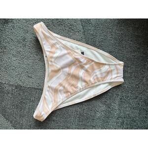 Abercrombie & Fitch Orange Pink Retro Swirl Cheeky Bikini Bottom Size Small NWT!